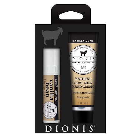 Dionis Dionis Goat Milk & Vanilla Bean Scent Hand Cream and Lip Balm 1.28 oz 2 pk C33117-2